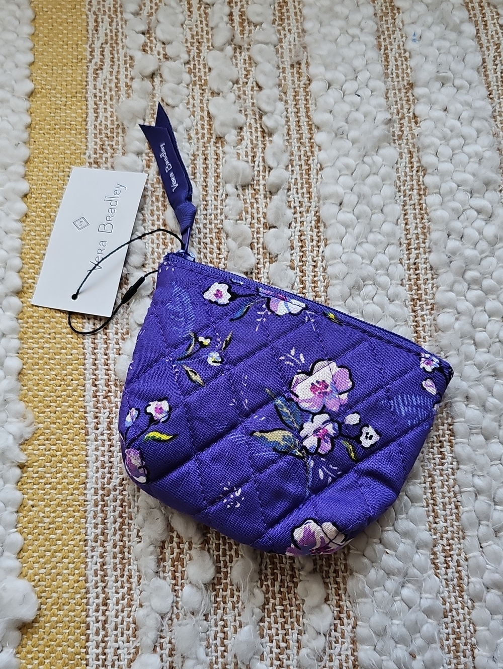 Vera Bradley Quilted Coin Pouch In Pattern Wild Roses